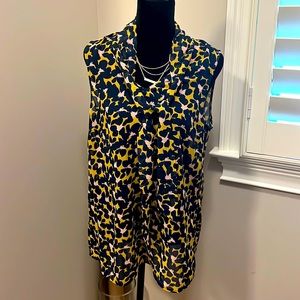 Cabi sheer floral top